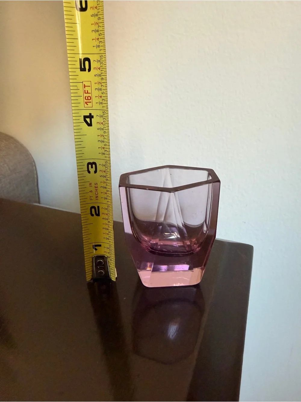 Venetian Murano Small Pink Glass Vase